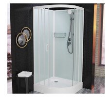 Душевая кабина 90х90 см Frank F409 White без крыши, белый цвет 