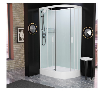 Душевая кабина 110х80 см Frank F411L White без крыши