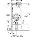 Система инсталляции для унитазов Geberit Duofix Delta 458.163.21.1 с кнопкой смыва, хром