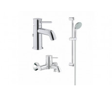 Набор смесителей GROHE BauClassic 124404 с душевым гарнитуром, хром