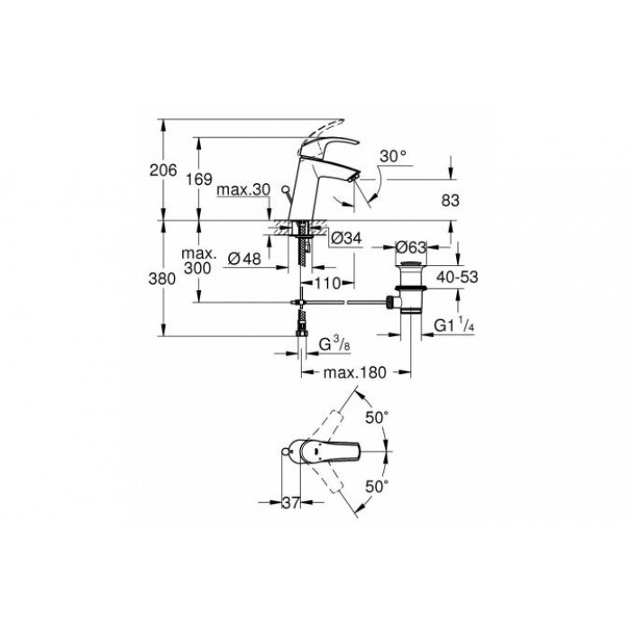 Донный клапан смесителя grohe