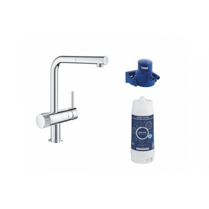 Смеситель для кухни grohe blue pure minta