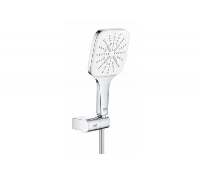 Душевой набор, 3 вида струй Grohe 26588LS0 Rainshower SmartActive 130 Cube белая луна 