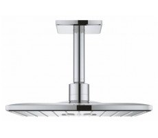 Верхний душ Grohe 26481000 Rainshower 310 SmartActive Cube с душевым кронштейном 142 мм, 2 режима струи, хром 