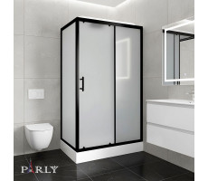 Душевая кабина 120х80 см Parly BETT B120 черный матовый Душевая кабина 120х80 см Parly BETT B120 черный матовый