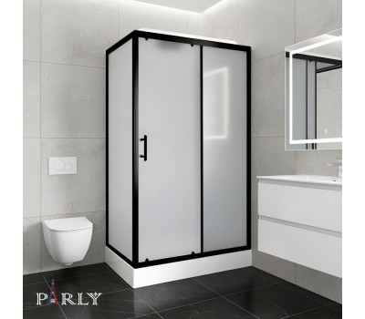 Душевая кабина 120х80 см Parly BETT B120 черный матовый
