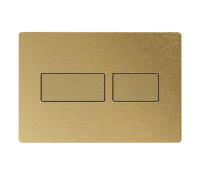 Панель смыва с двойной системой смыва для унитаза TECEsolid 9240436 цвет латунь с текстурой ромбы