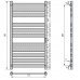 Полотенцесушитель электрический GROIS Mario GR-142 500x1000 П 11 Ral 9005 U черный матовый