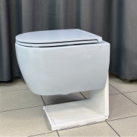 Унитаз подвесной, безободковый Twist Scarabeo 5201TW38 Glossy AIR голубой глянцевый