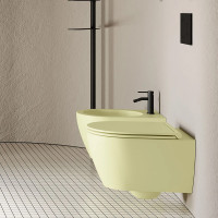 Унитаз подвесной, безободковый Twist Scarabeo 5201TW58 Matt LIME лаймовый матовый