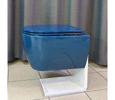 Унитаз подвесной, безободковый Twist Scarabeo 5201TW60 Glossy OCEAN синий глянцевый Унитаз подвесной, безободковый Twist Scarabeo 5201TW60 Glossy OCEAN синий глянцевый