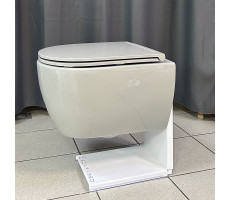 Унитаз подвесной, безободковый Twist Scarabeo 5201TW61 Glossy SAND серый глянцевый Унитаз подвесной, безободковый Twist Scarabeo 5201TW61 Glossy SAND серый глянцевый