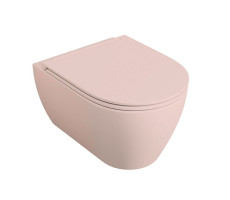 Унитаз подвесной безободковый Scarabeo MOON 5520CL54 Antique Pink розовый матовый (сиденье отдельно) Унитаз подвесной безободковый Scarabeo MOON 5520CL54 Antique Pink розовый матовый (сиденье отдельно)