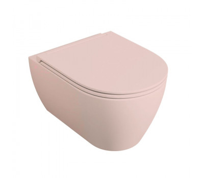 Унитаз подвесной безободковый Scarabeo MOON 5520CL54 Antique Pink розовый матовый (сиденье отдельно) Унитаз подвесной безободковый Scarabeo MOON 5520CL54 Antique Pink розовый матовый (сиденье отдельно)