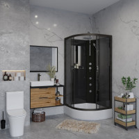 Душевая кабина Niagara NG-6501-14BKTG с гидромассажем и тропическим душем