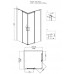 Душевое ограждение Grossman  GR-3090 Galaxy 90*90*190 квадрат, двери раздвижные 
