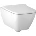 Унитаз подвесной безободковый Rimfree® Geberit Smyle Square 500.683.01.2 с сиденьем с плавным закрыванием SoftClose