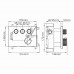 Термостатический смеситель для ванны и душа WasserKRAFT Dinkel 5800 5858 Thermo Хром 