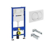 Инсталляция Geberit Duofix 458.133.21.2 для подвесного унитаза, клавиша смыва Delta01, цвет хром Инсталляция Geberit Duofix 458.133.21.2 для подвесного унитаза, клавиша смыва Delta01, цвет хром