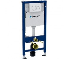 Инсталляция Geberit Duofix 458.134.11.2 для подвесного унитаза, клавиша смыва Delta20, цвет белый