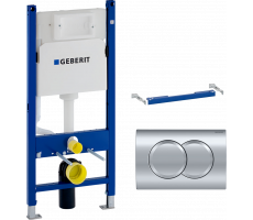 Система инсталляции для унитазов Geberit Duofix Delta 458.149.21.1 с кнопкой смыва, хром Система инсталляции для унитазов Geberit Duofix Delta 458.149.21.1 с кнопкой смыва, хром