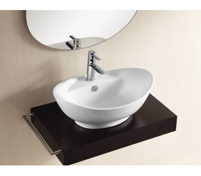 Раковина накладная 60х39 см CeramaLux 9018 белый