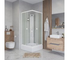 Душевая кабина 80х80 см Niagara Promo P80/26Q/MT/BK без крыши