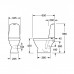 Унитаз-компакт безободковый Gustavsberg Nautic GB111510201205 горизонтальный выпуск (сиденье отдельно)