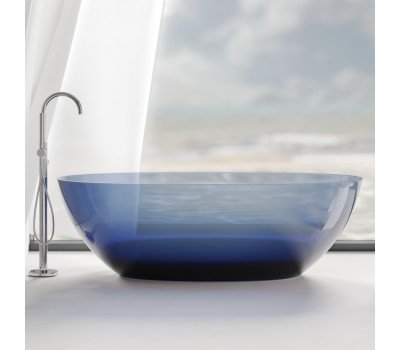 Прозрачная ванна ABBER Kristall AT9701Saphir синяя
