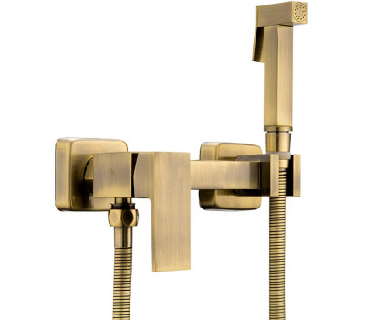 Гигиенический душ со смесителем Haiba HB5513-4, бронза 
