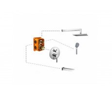 Встраиваемая душевая система Haiba HB81088-3, хром 