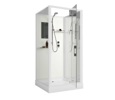 Душевая кабина 80х80см Niagara Standart ST80/15Q/BK квадрат, поддон 15см, распашная, профиль белый, без крыши Душевая кабина 80х80см Niagara Standart ST80/15Q/BK квадрат, поддон 15см, распашная, профиль белый, без крыши