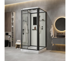 Душевая кабина 80х80 см Niagara Standart ST80/15Q/BL квадрат, поддон 15см, распашная, профиль черный Душевая кабина 80х80 см Niagara Standart ST80/15Q/BL квадрат, поддон 15см, распашная, профиль черный