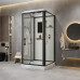 Душевая кабина 80х80 см Niagara Standart ST80/15Q/BL квадрат, поддон 15см, распашная, профиль черный