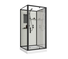 Душевая кабина Niagara Standart ST80/15Q/BL/BK квадрат, поддон 15см, распашная, профиль черный, без крыши Душевая кабина Niagara Standart ST80/15Q/BL/BK квадрат, поддон 15см, распашная, профиль черный, без крыши