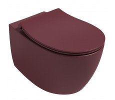 Унитаз подвесной ISVEA Sentimenti Neo 10AR02010-2R Rimless фарфор бордовый матовый Унитаз подвесной ISVEA Sentimenti Neo 10AR02010-2R Rimless фарфор бордовый матовый