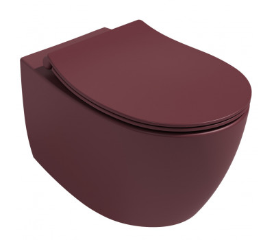 Унитаз подвесной ISVEA Sentimenti Neo 10AR02010-2R Rimless фарфор бордовый матовый