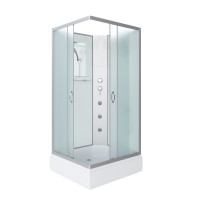 Душевая кабина 100х80 см Niagara Classic NG-33084-14QBKG средний поддон (26см), стекло матовое