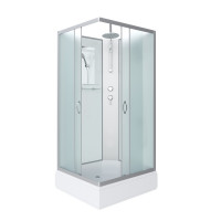 Душевая кабина 100х80 см  Niagara Classic NG-33084-14QBKT средний поддон (26см), стекло матовое