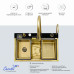 Многофункциональная кухонная мойка Ceruttispa GLORIA Nano Gold CT10355 (золото) из нержавеющей стали (750х460х230) 