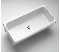 Корыто керамическое 120х45 см Hatria YN0501 цвет белый Корыто керамическое 120х45 см Hatria YN0501 цвет белый