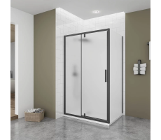 Душевой угол 120х80 см Veconi Ottimo OP20B-SP-12080-07-C9 черный матовый, стекло сатин