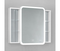 Зеркало-шкаф Bosko 100, с подсветкой и часами Jorno Bos.03.100/W Белый 
