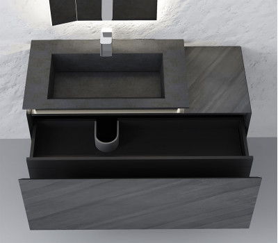 Тумба подвесная под раковину JORNO Incline 110 Inc.01.110/P/Bet/JR Бетон