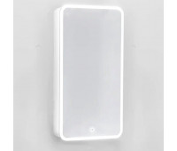 Зеркало-шкаф Pastel 46 с подсветкой Jorno Pas.03.46/W белый жемчуг 