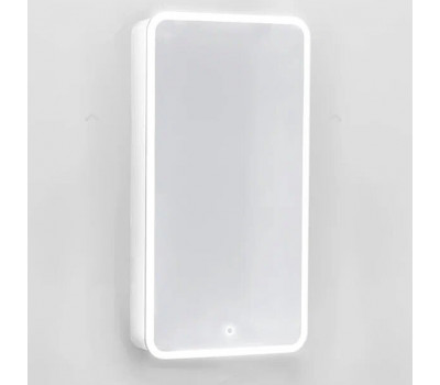 Зеркало-шкаф Pastel 46 с подсветкой Jorno Pas.03.46/W белый жемчуг 