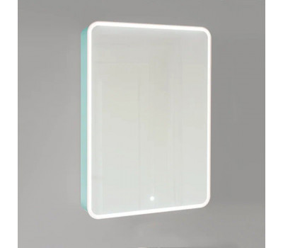 Зеркало-шкаф Pastel 60 с подсветкой Jorno Pas.03.60/BL бирюзовый бриз 