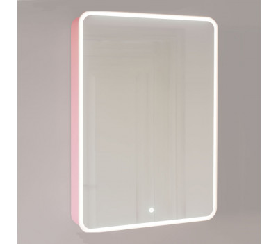 Зеркало-шкаф Pastel 60 с подсветкой Jorno Pas.03.60/PI розовый иней 