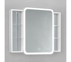 Зеркало-шкаф Bosko 100, с подсветкой и часами Jorno Bos.03.100/W Белый 