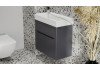Тумба подвесная под раковину  JORNO Folk 65 Folk.01.65/P/W/JR Антрацит